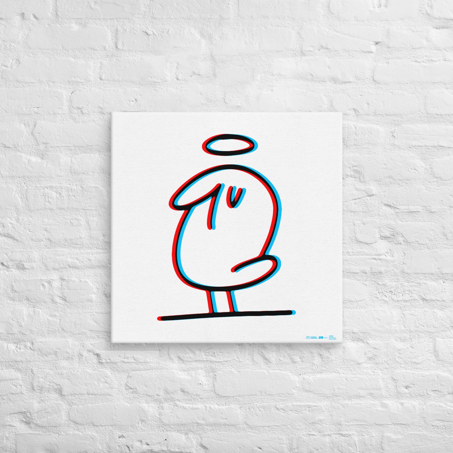 FISU bird 20th annviersary Limited Edition museum quality canvas (3d bird) (24" x 24")